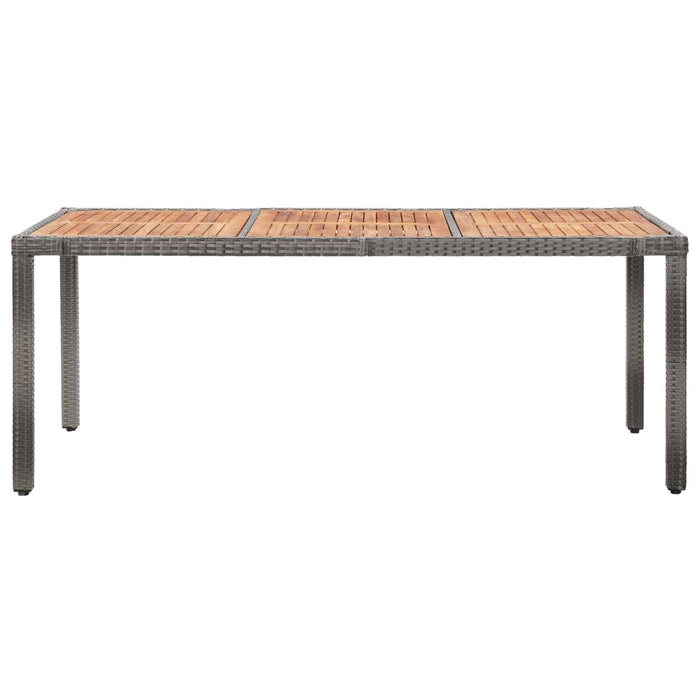 Set mobilier grădină cu perne, 9 piese, gri, poliratan WALTI