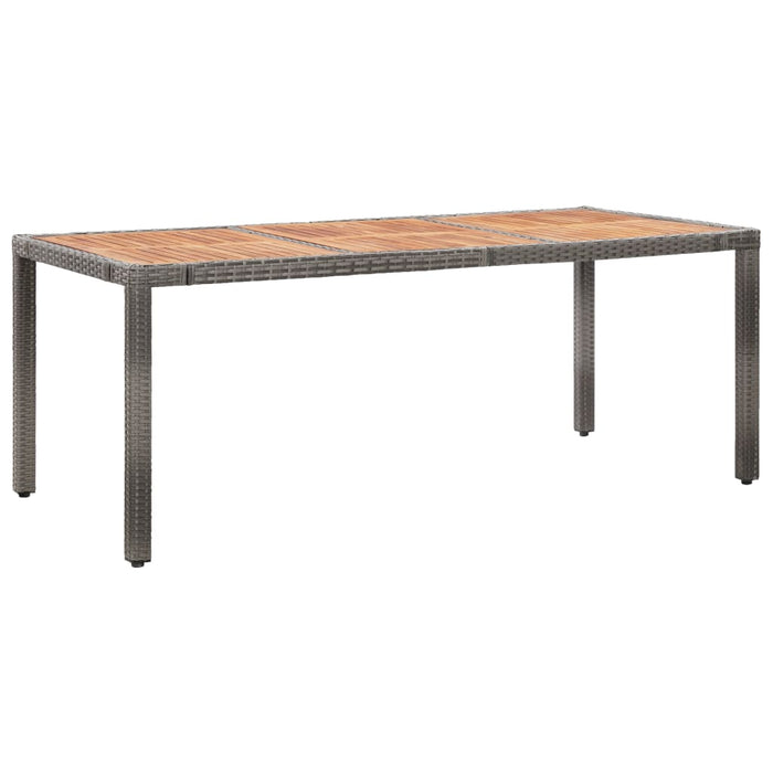 Set mobilier grădină cu perne, 9 piese, gri, poliratan WALTI