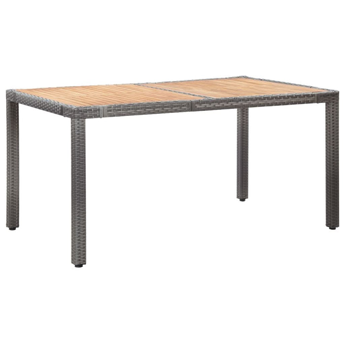Set mobilier de grădină cu perne, 7 piese, gri, poliratan WALTI