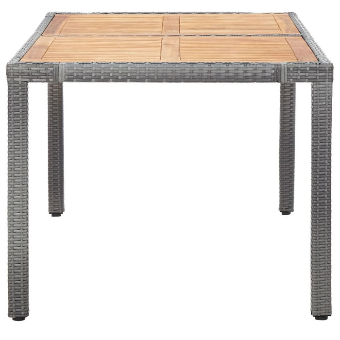 Set mobilier de grădină cu perne, 7 piese, gri, poliratan WALTI