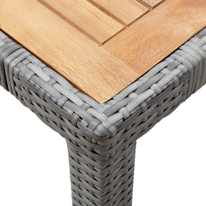 Set mobilier de grădină cu perne, 7 piese, gri, poliratan WALTI