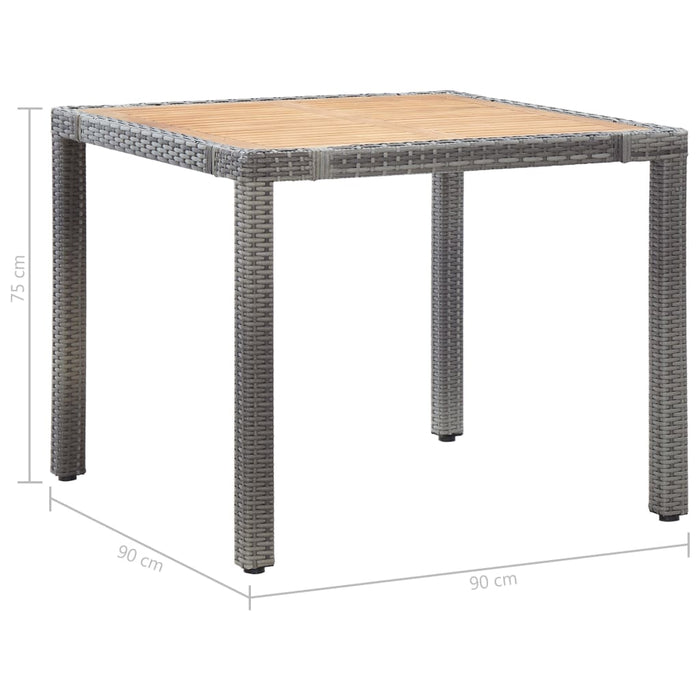Set mobilier de grădină cu perne, 5 piese, gri, poliratan - WALTI WALTI
