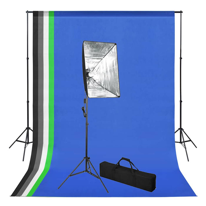 Kit studio foto cu fundal și lumină cu softbox - WALTI WALTI