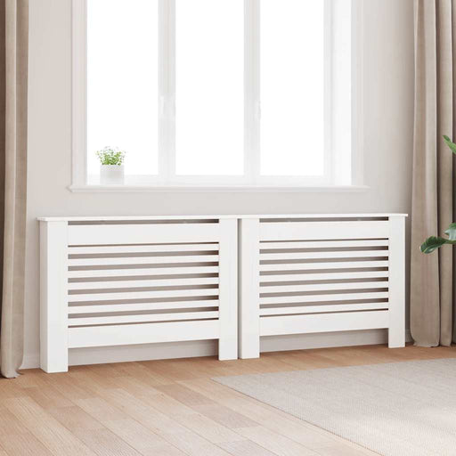 Măști de calorifer, 2 buc., alb, 112 x 19 x 81,5 cm, MDF - WALTI WALTI