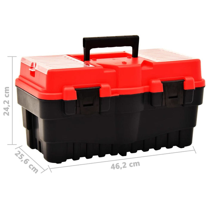 Cutie de scule, roșu, 462x256x242 mm, plastic - WALTI WALTI