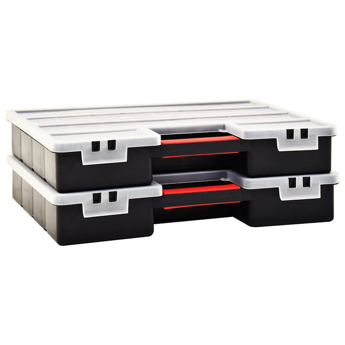 Cutii sortare 2 buc. separatoare reglabile 460x325x80mm plastic - WALTI WALTI