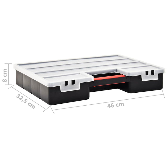 Cutii sortare 2 buc. separatoare reglabile 460x325x80mm plastic - WALTI WALTI