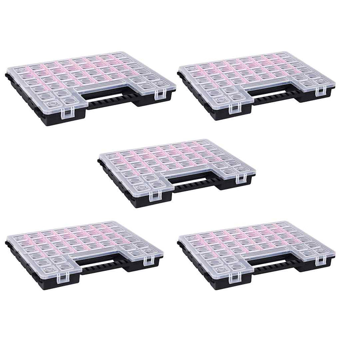 Cutii sortare 5 buc separatoare reglabile 385x283x50 mm plastic - WALTI WALTI