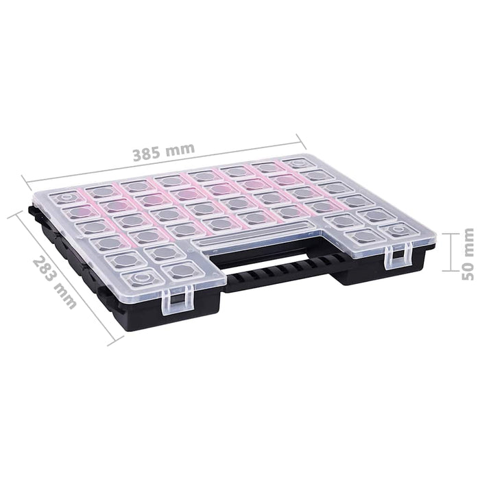 Cutii sortare 5 buc separatoare reglabile 385x283x50 mm plastic - WALTI WALTI