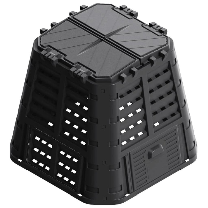 Compostor de grădină, negru, 93,3x93,3x80 cm, 480 L - WALTI WALTI