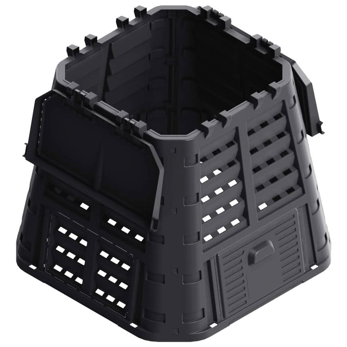 Compostor de grădină, negru, 93,3x93,3x80 cm, 480 L - WALTI WALTI