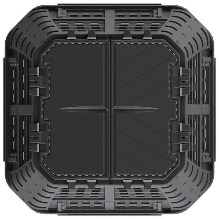 Compostor de grădină, negru, 93,3x93,3x80 cm, 480 L - WALTI WALTI