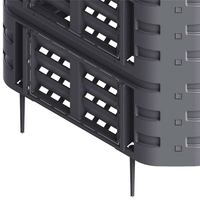 Compostor de grădină, negru, 93,3x93,3x80 cm, 480 L - WALTI WALTI
