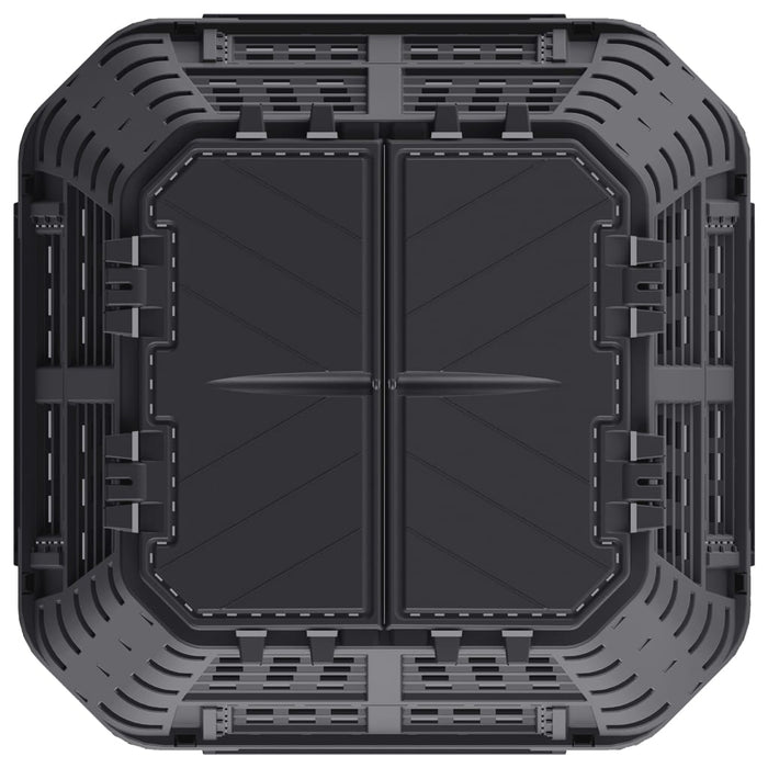 Compostor de grădină, negru, 93,3x93,3x113 cm, 740 L - WALTI WALTI