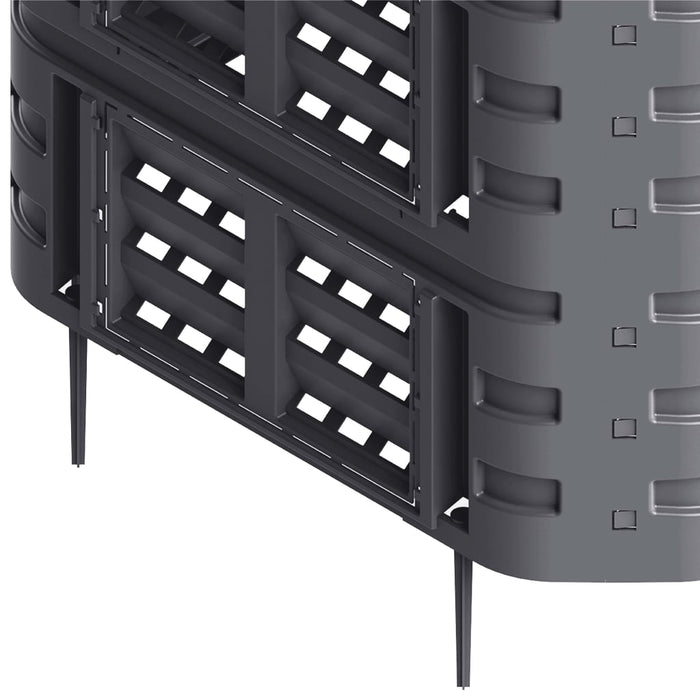 Compostor de grădină, negru, 93,3x93,3x113 cm, 740 L - WALTI WALTI