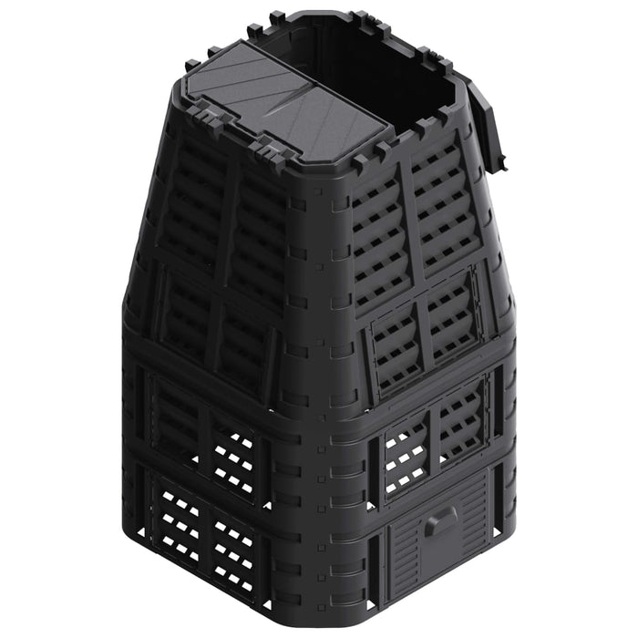 Compostor de grădină, negru, 93,3x93,3x146 cm, 1000 L - WALTI WALTI