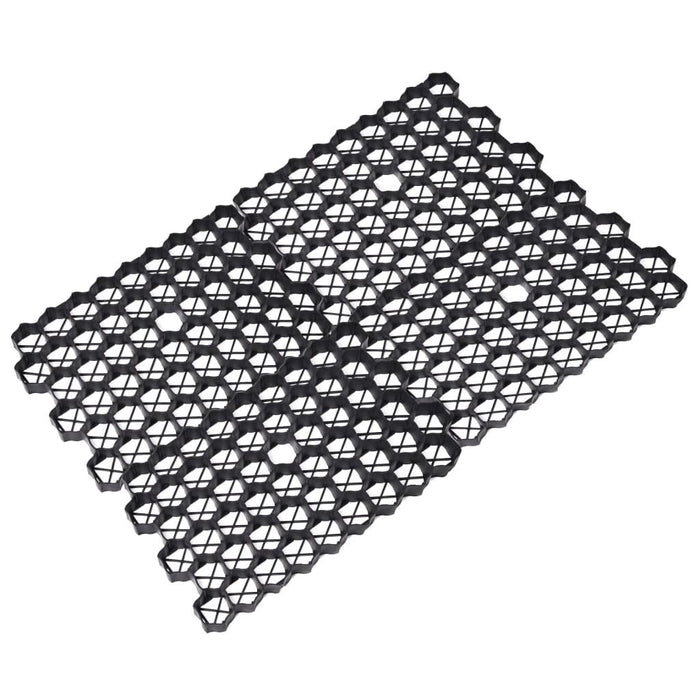 Grilaje de gazon, 16 buc., negru, 60x40x3 cm, plastic - WALTI WALTI