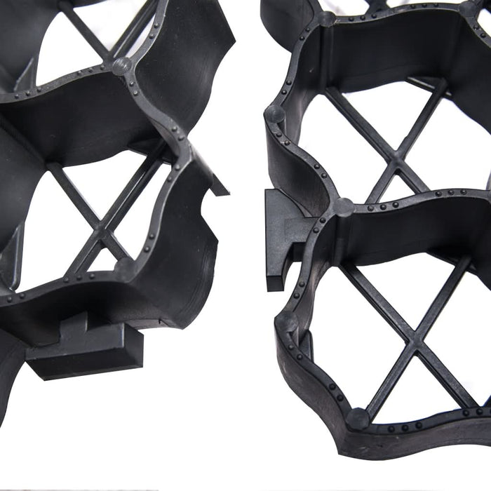 Grilaje de gazon, 16 buc., negru, 60x40x3 cm, plastic - WALTI WALTI