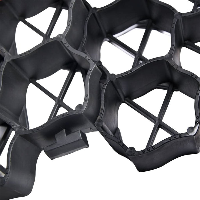 Grilaje de gazon, 16 buc., negru, 60x40x3 cm, plastic - WALTI WALTI