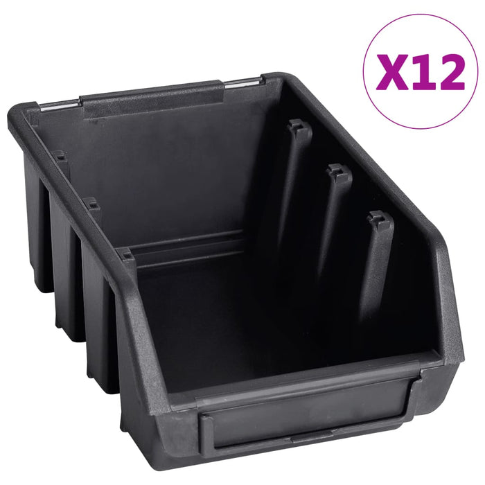 Set cutii depozitare 32 piese cu panouri de perete, roșu&negru - WALTI WALTI