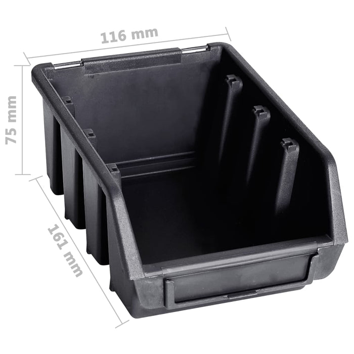Set cutii depozitare 29 piese cu panouri de perete, roșu&negru - WALTI WALTI