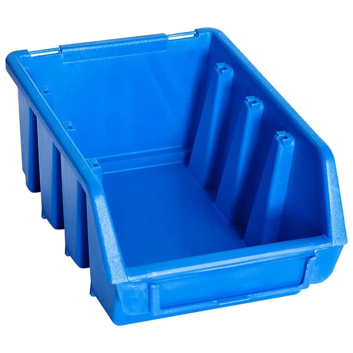 Cutii de depozitare stivuibile, 20 buc., albastru, plastic - WALTI WALTI