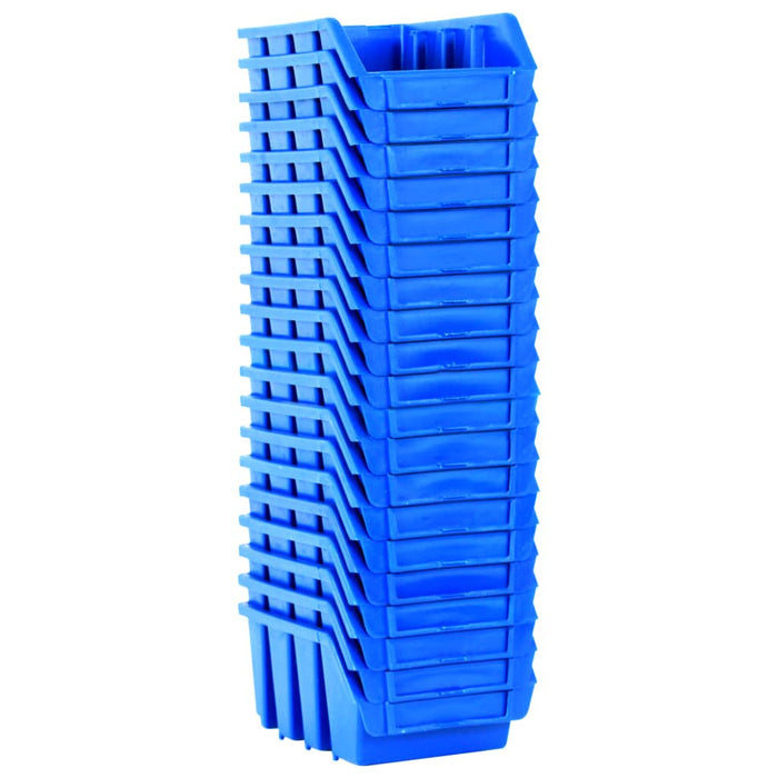Cutii de depozitare stivuibile, 20 buc., albastru, plastic - WALTI WALTI