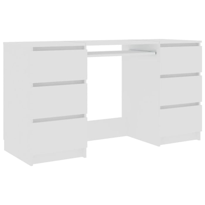 Birou de scris, alb, 140x50x77 cm, lemn prelucrat - WALTI WALTI