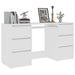 Birou de scris, alb, 140x50x77 cm, lemn prelucrat - WALTI WALTI