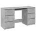 Birou de scris, gri beton, 140x50x77 cm, lemn prelucrate - WALTI WALTI