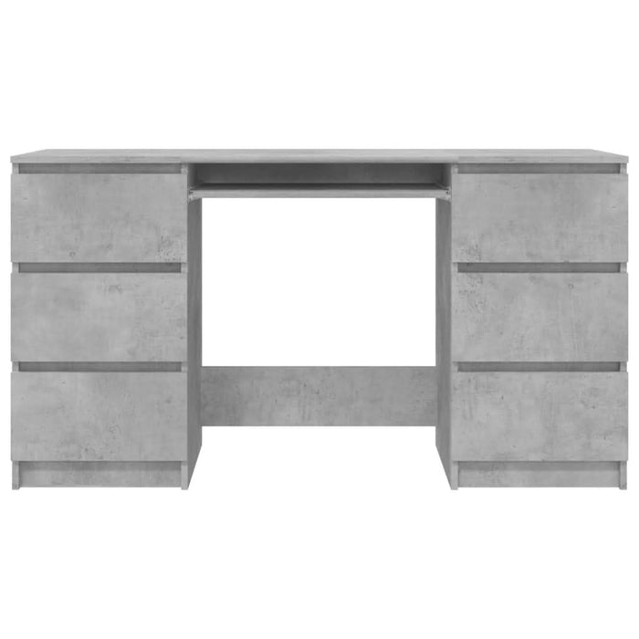 Birou de scris, gri beton, 140x50x77 cm, lemn prelucrate - WALTI WALTI