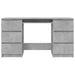 Birou de scris, gri beton, 140x50x77 cm, lemn prelucrate - WALTI WALTI
