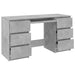 Birou de scris, gri beton, 140x50x77 cm, lemn prelucrate - WALTI WALTI