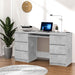 Birou de scris, gri beton, 140x50x77 cm, lemn prelucrate - WALTI WALTI