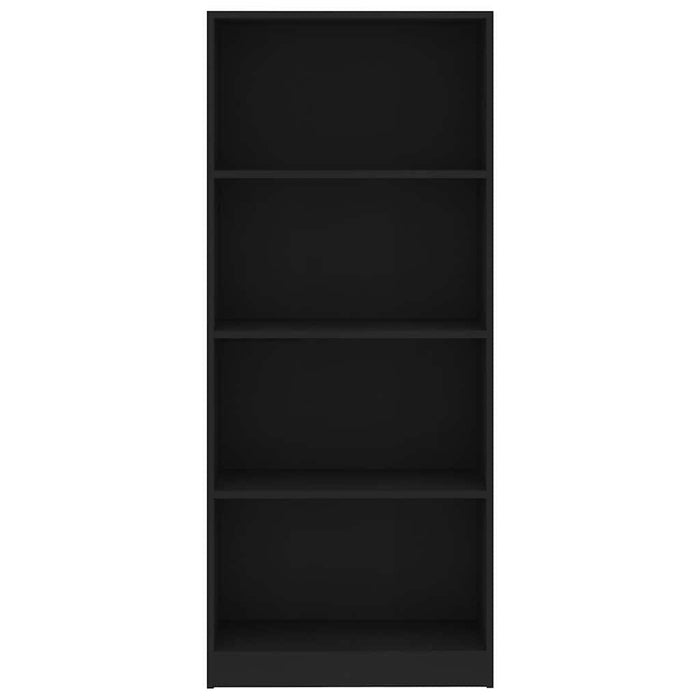Bibliotecă cu 4 rafturi, negru, 60x24x142 cm, lemn prelucrat WALTI