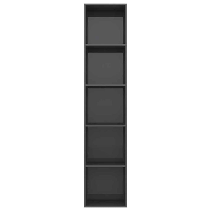 Dulap de cărți, gri extralucios, 40x30x189 cm, lemn prelucrat WALTI