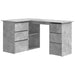 Birou de colț, gri beton, 145x100x76 cm, lemn prelucrat - WALTI WALTI