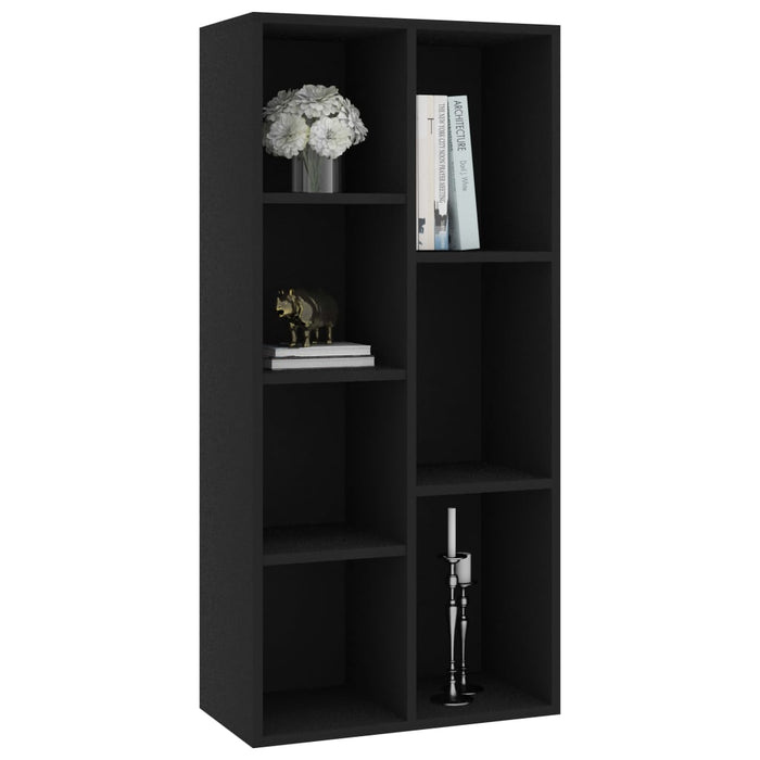 Bibliotecă, negru, 50x25x106 cm, lemn prelucrat WALTI