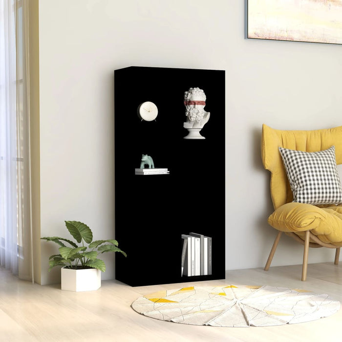 Bibliotecă, negru, 50x25x106 cm, lemn prelucrat WALTI