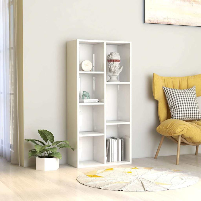 Bibliotecă, alb extralucios, 50 x 25 x 106 cm, lemn prelucrat WALTI