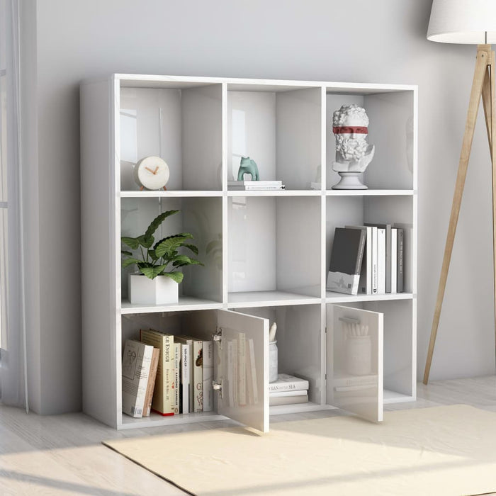 Bibliotecă, alb extralucios, 98 x 30 x 98 cm, lemn prelucrat WALTI