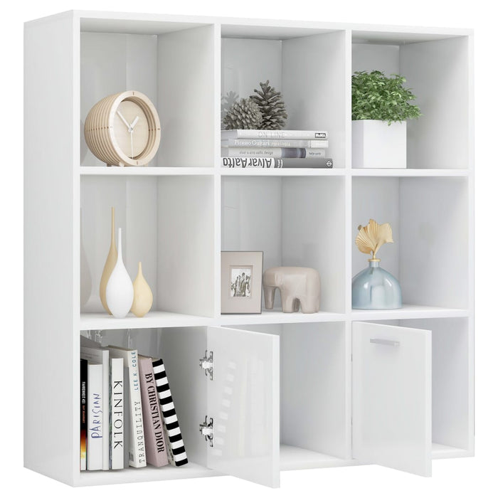 Bibliotecă, alb extralucios, 98 x 30 x 98 cm, lemn prelucrat WALTI