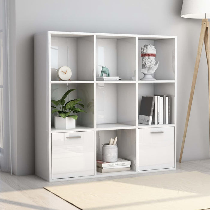 Bibliotecă, alb extralucios, 98 x 30 x 98 cm, lemn prelucrat WALTI