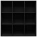 Bibliotecă, negru, 98x29x97,5 cm, lemn prelucrat - WALTI WALTI
