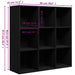 Bibliotecă, negru, 98x29x97,5 cm, lemn prelucrat - WALTI WALTI