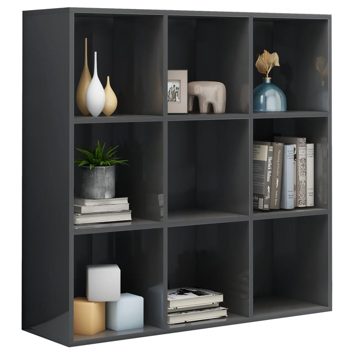 Bibliotecă, gri extralucios, 98x29x97,5 cm, lemn prelucrat WALTI