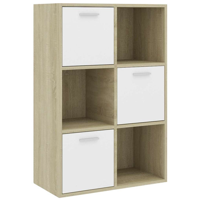 Dulap de depozitare alb & stejar Sonoma 60 x 29,5 x 90 cm PAL WALTI