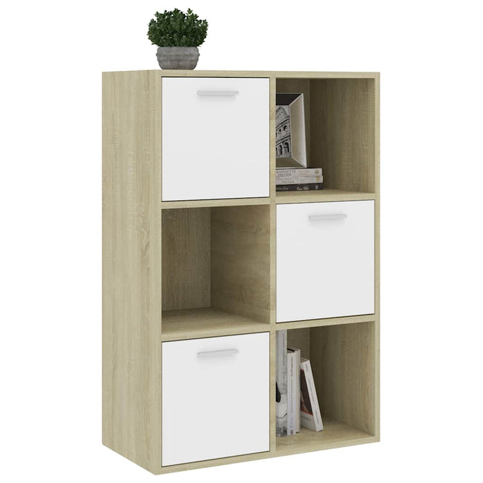 Dulap de depozitare alb & stejar Sonoma 60 x 29,5 x 90 cm PAL WALTI