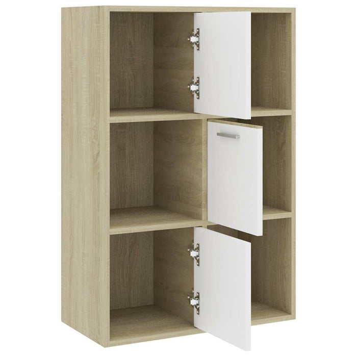 Dulap de depozitare alb & stejar Sonoma 60 x 29,5 x 90 cm PAL WALTI