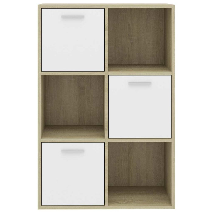Dulap de depozitare alb & stejar Sonoma 60 x 29,5 x 90 cm PAL WALTI